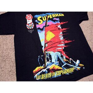Death of Superman Comic Book Cover Doomsday men's t-shirt sz XL batman dc comics